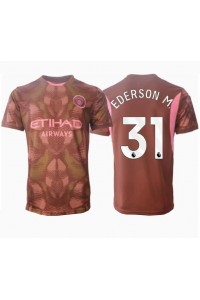 Manchester City Ederson Moraes #31 Keeper Fotballdrakt Hjemme Klær 2024-25 Korte ermer